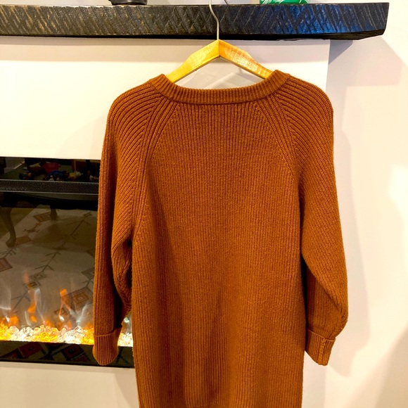 Zara size Small burnt Orange Sweater Dress - Picture 2 of 3